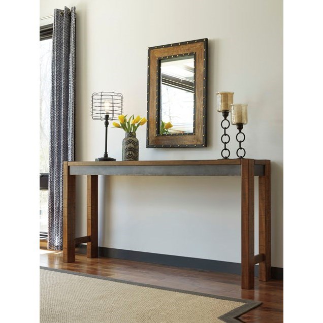Ashley Torjin 807412310 Rustic Long Counter Table Morris Home